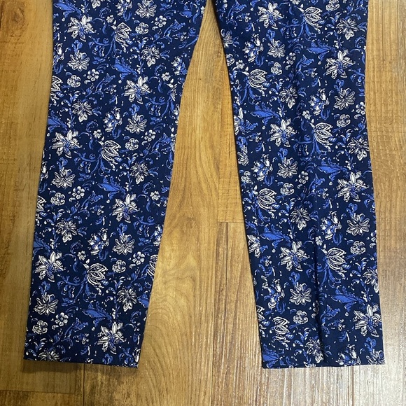 Gap blue & white floral mid rise skinny ankle jeans size 10R NWT - Picture 3 of 9